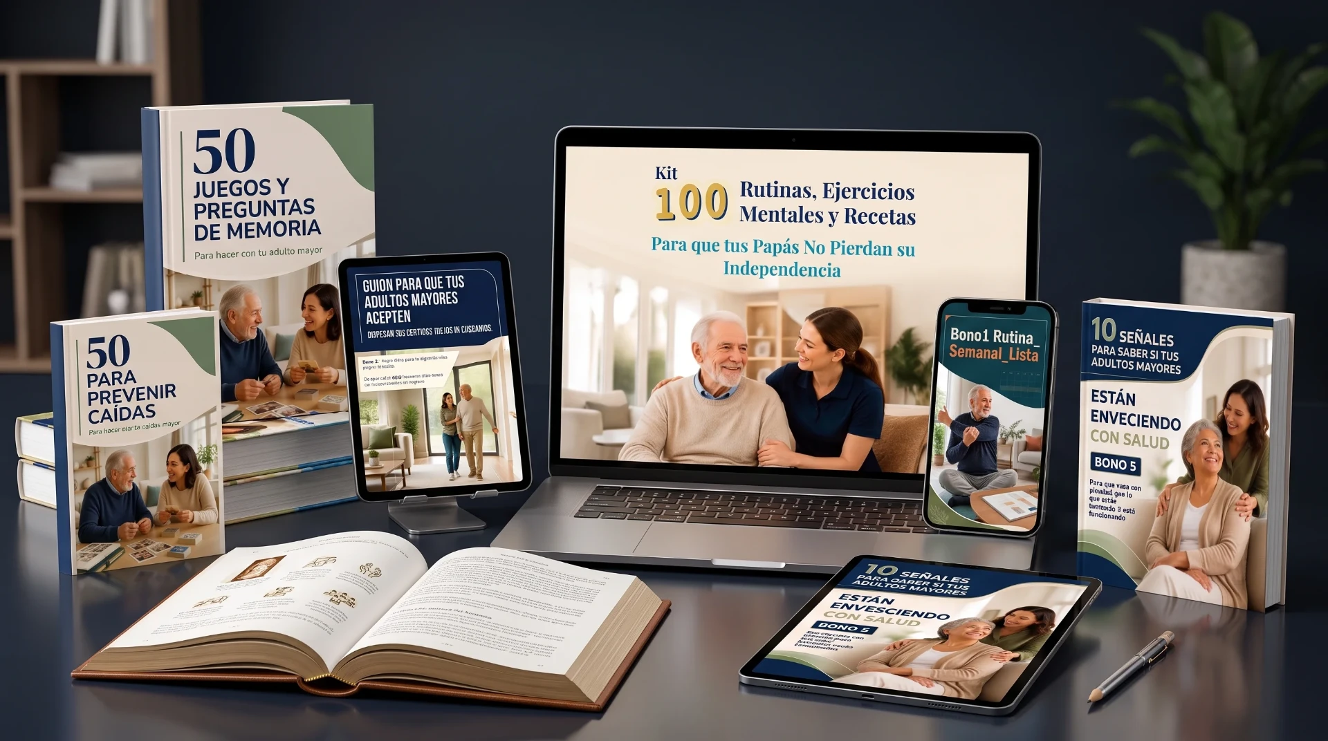 Composición del Kit 100 Rutinas con sus recursos y bonos en formatos digitales