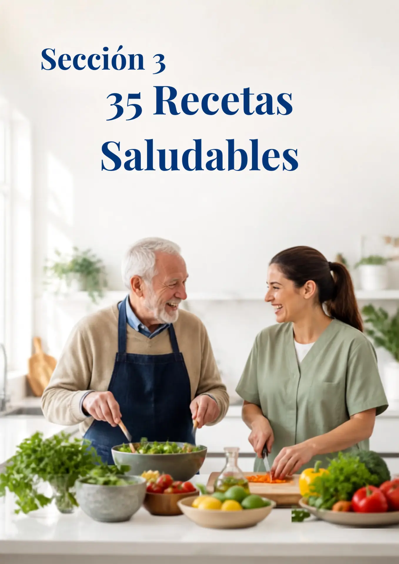 Plato saludable y suave preparado para un adulto mayor sobre la mesa de la cocina