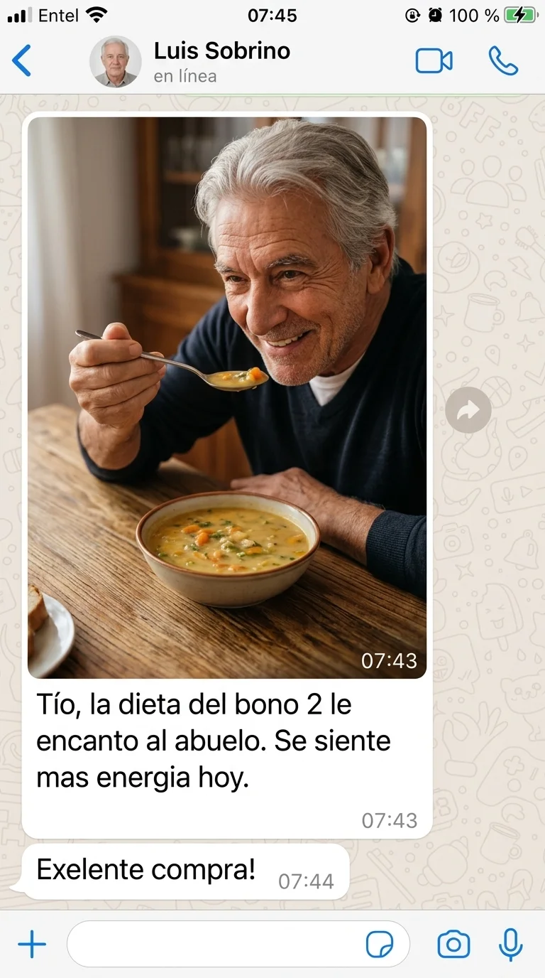 Testimonio sobre las recetas para un adulto mayor