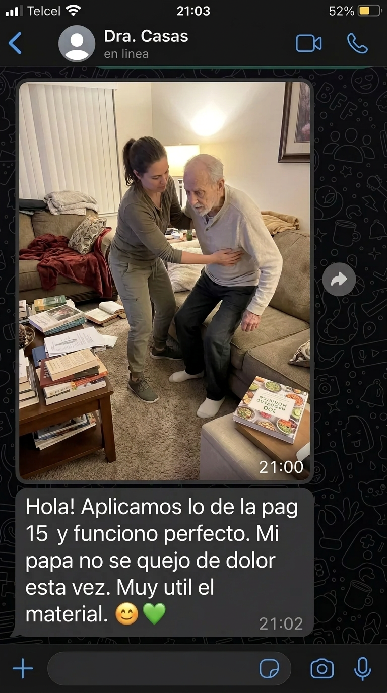 Testimonio sobre una rutina aplicada con un padre adulto mayor